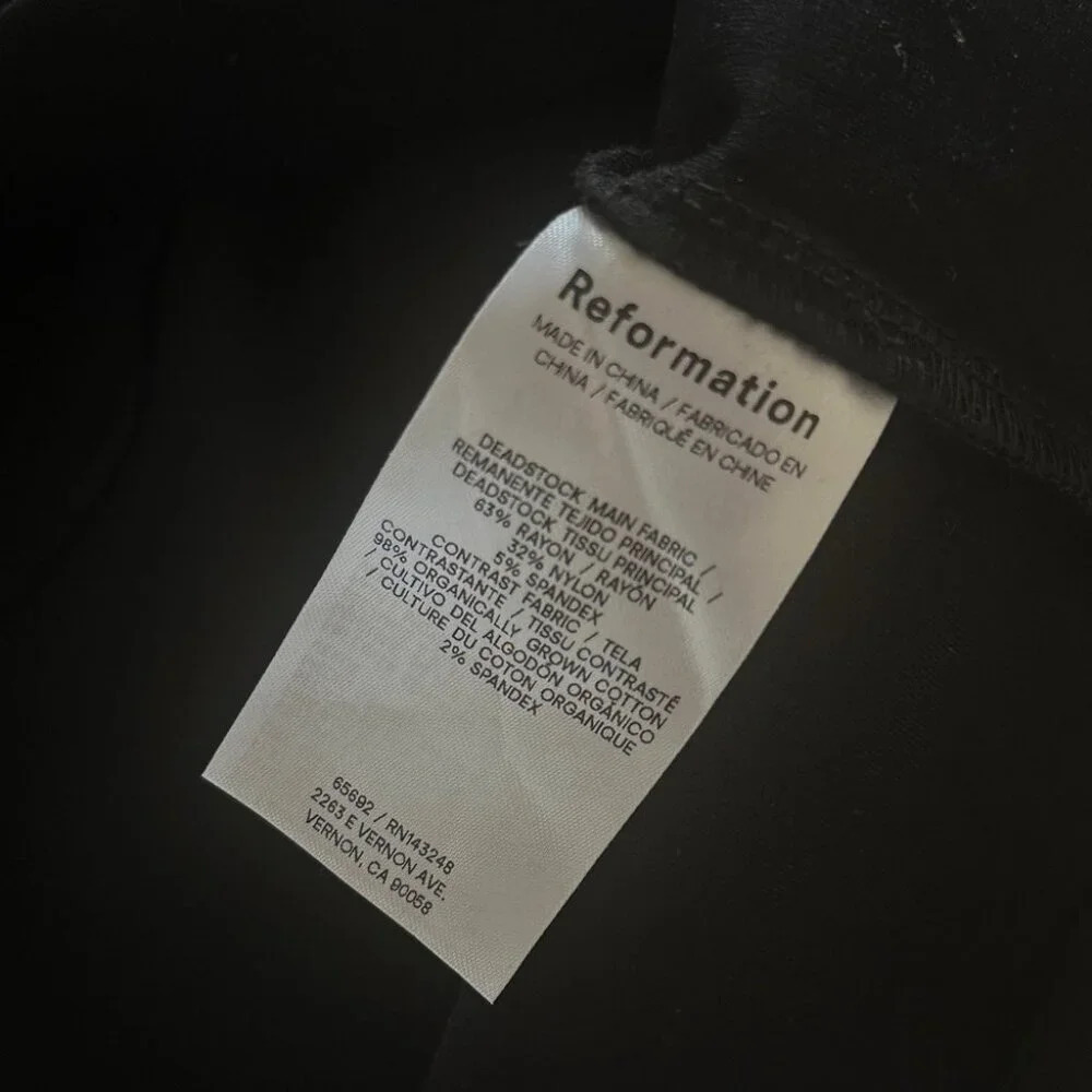 NEW Reformation Sadie Knit Mini Body-con Dress White Black  Contrast | size S - Picture 9 of 10